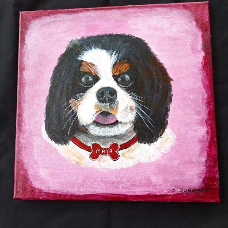 MAYA Painting of dog named Maya